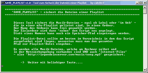 Screenshot 'Saveplaylist'